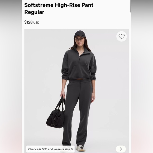 Lululemon Softstreme High Rise Pant, Black, SZ 8 - Picture 1 of 8